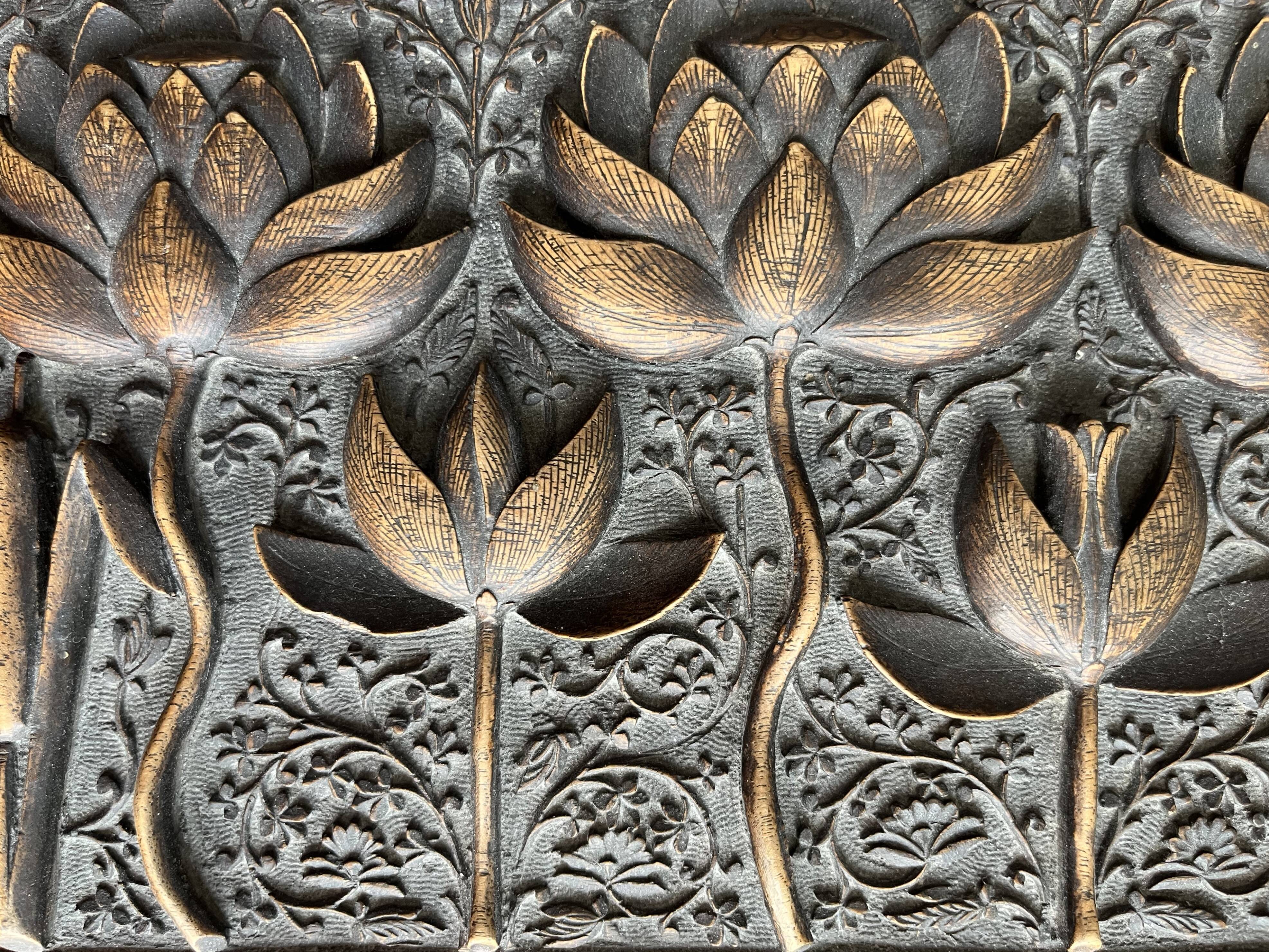 Carved wooden jewelry box