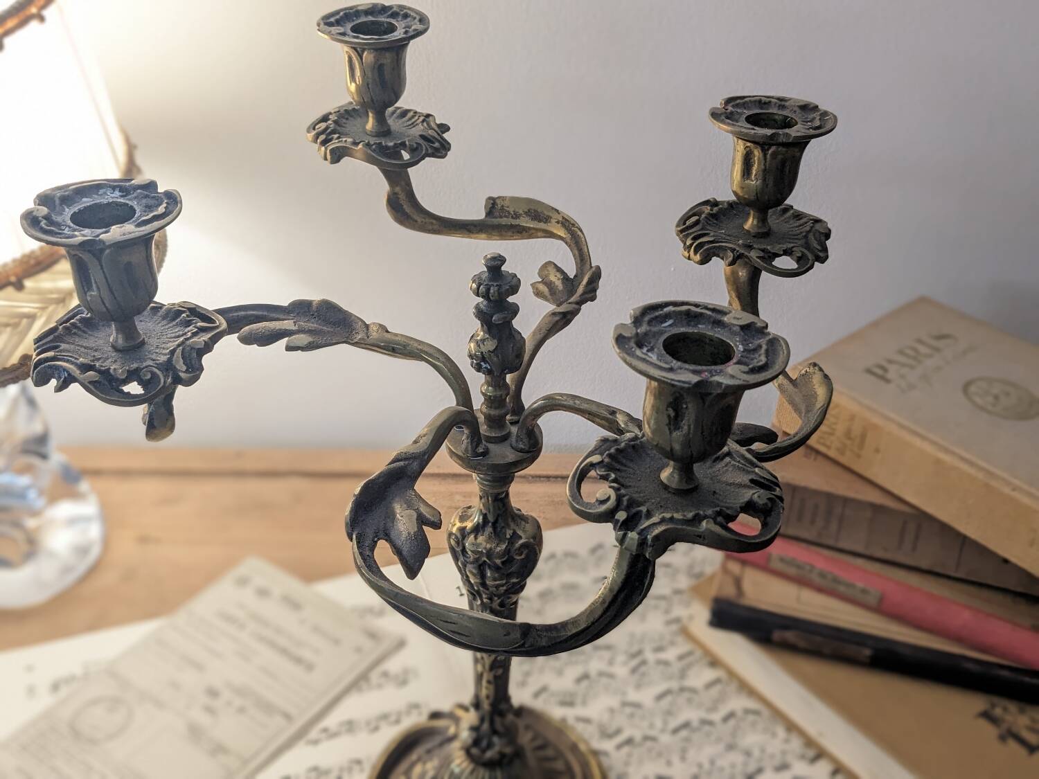 Late 19th century bronze candlestick