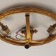 Bronze Cut Glass Ceiling Light: Mid-Century French Louis XVI Ceiling Lamp