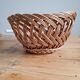 Braided wicker fruit basket