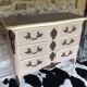 Curved chest of drawers 6 drawers of style xviiith patinated mole