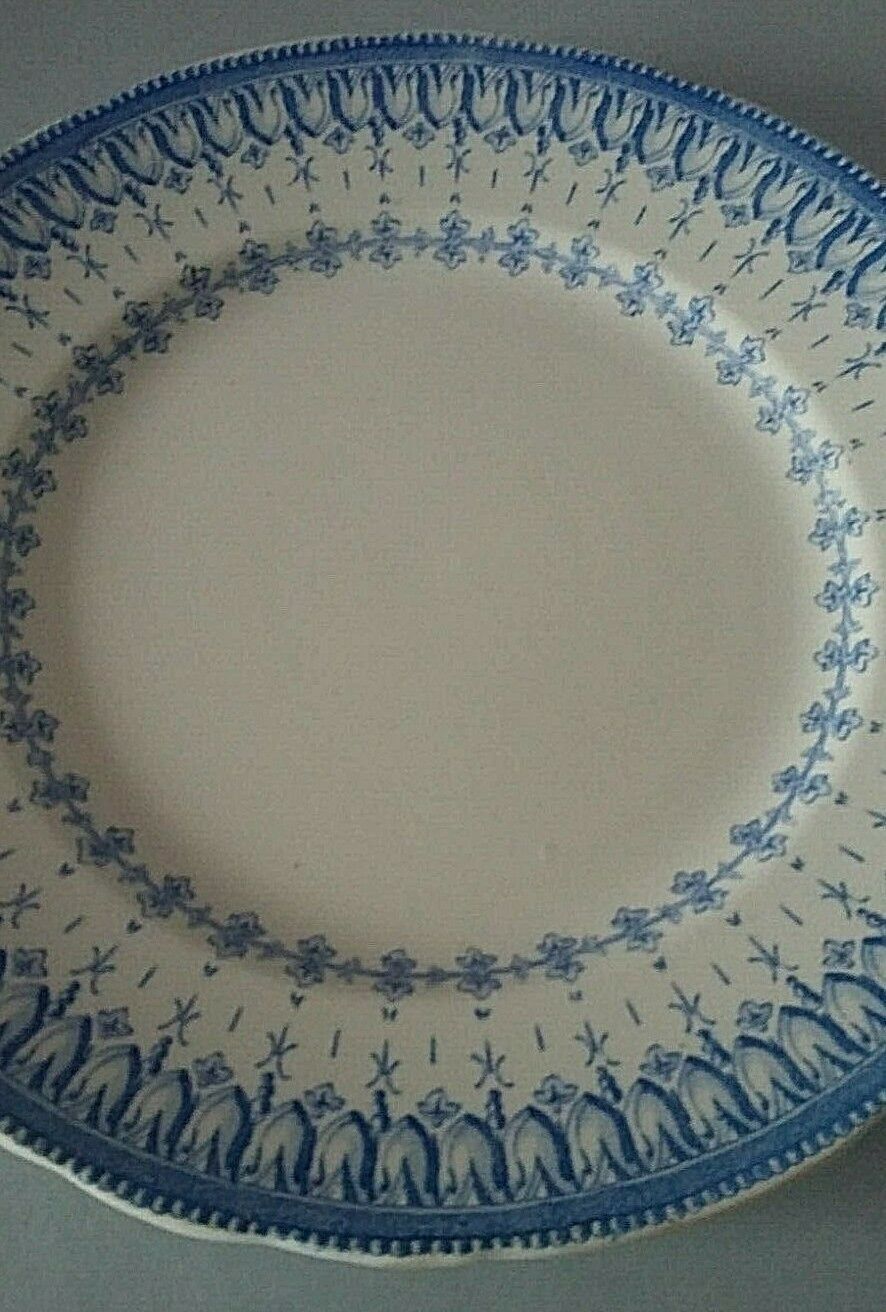 Old plate creil earthenware and Montereau model Flora rockery