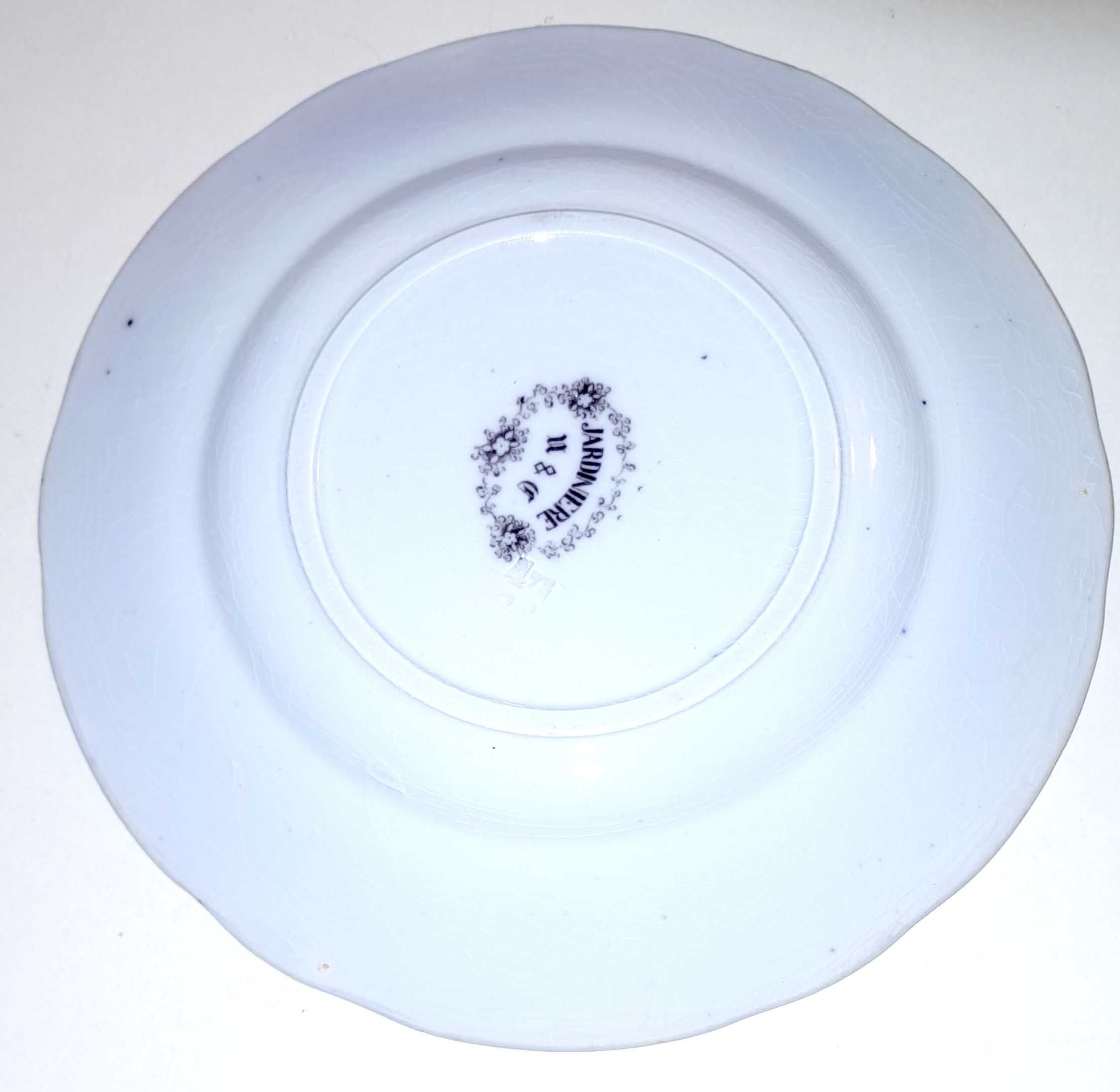 Set of 3 dessert plates Jardinière de Sarreguemines U&C 1900