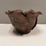 Bowl in ceramic, in beautiful colours, Danish and from Sloth art pottery 1978 (signed)