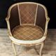 Fauteuil de bureau style Louis XVI en bois laqué