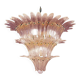 Mid-Century Modern Pink “Palmette” Murano Glass Chandelier
