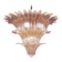 Mid-Century Modern Pink “Palmette” Murano Glass Chandelier