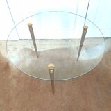 Tripod golden round coffee table