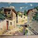 Spanish village, oil on canvas signed