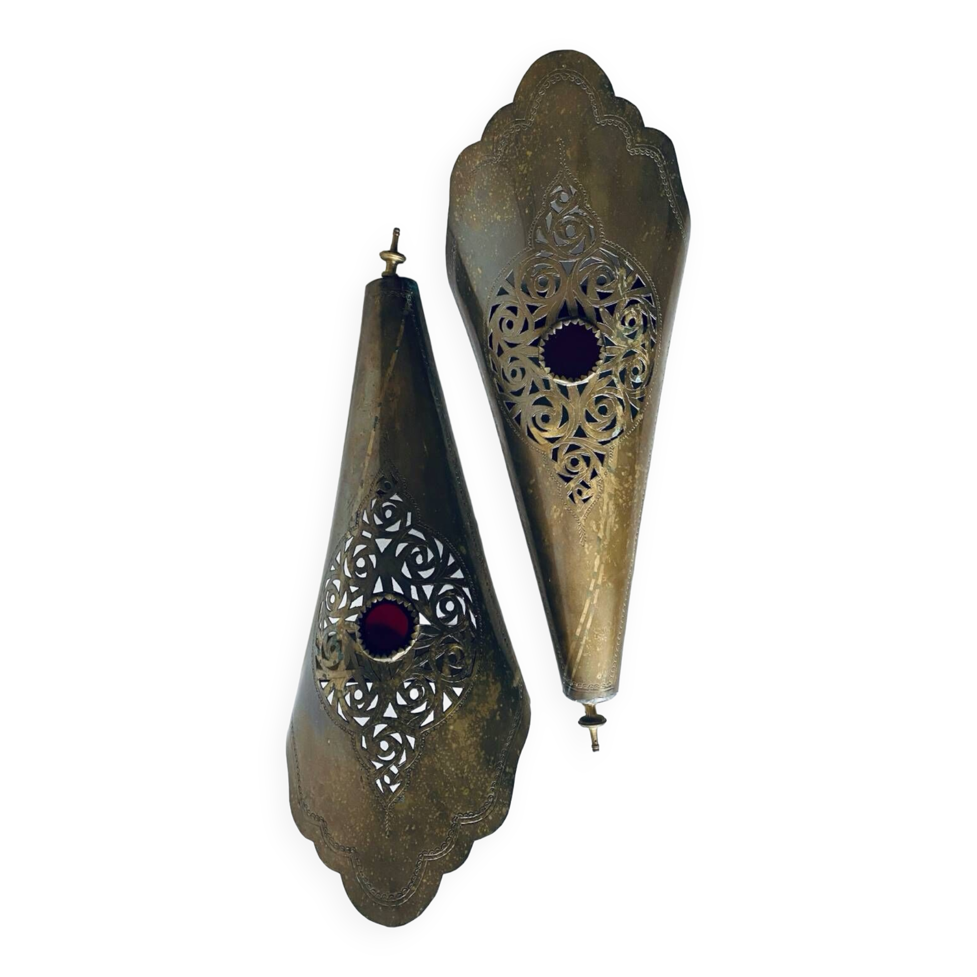 Pair of oriental wall lanterns