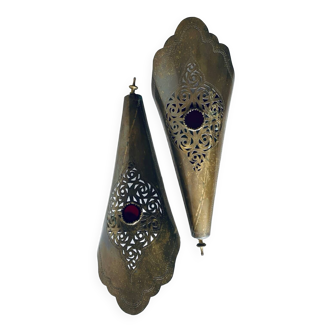 Pair of oriental wall lanterns