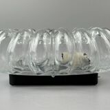 60s 70s wall lamp made of glass & metal bubble wall sconce space age design
