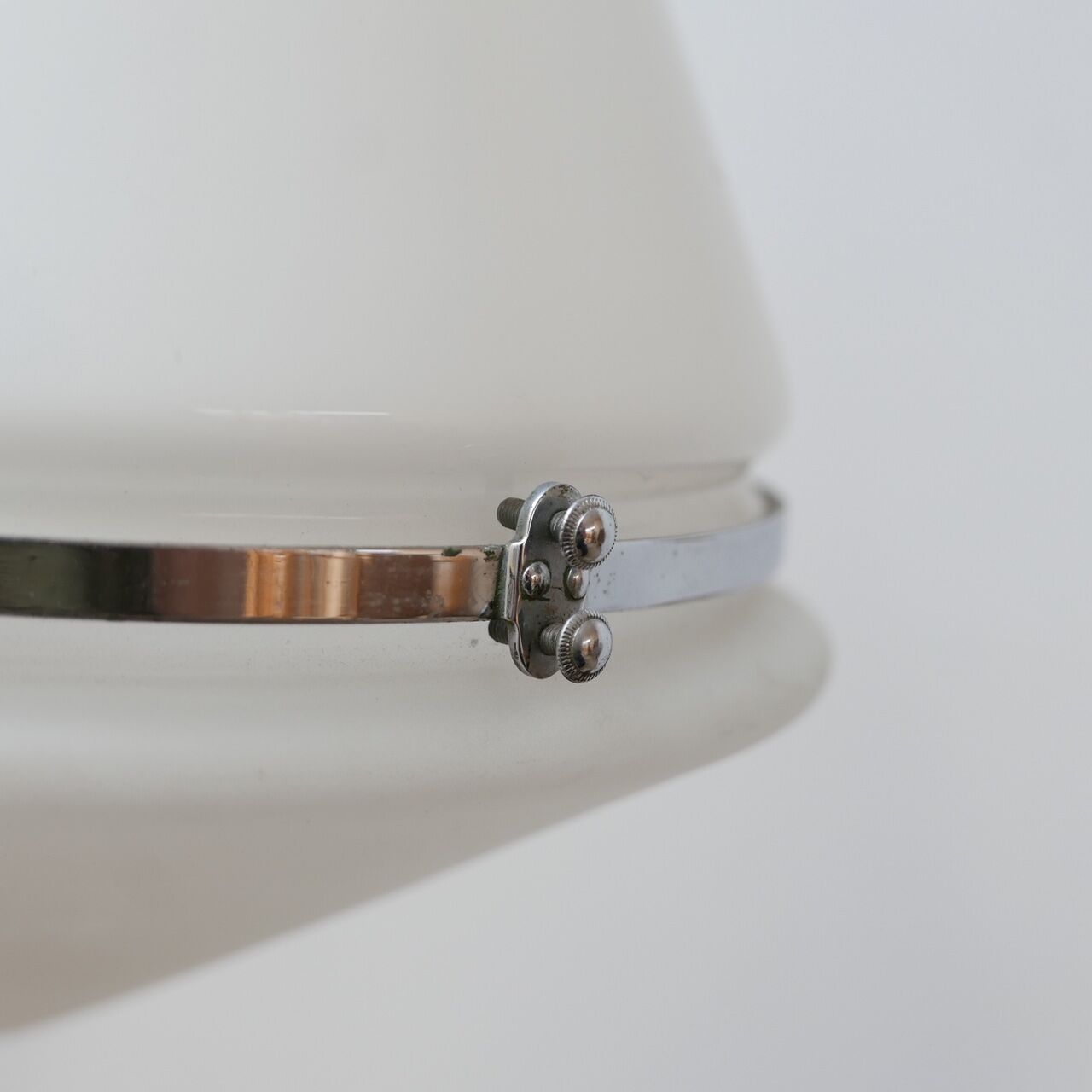 Peter Behrens German opaline two tone pendant light