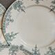 Six old plates iron earth of lunéville model lugano late nineteenth