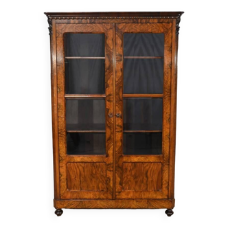 Burl Walnut Bookcase, Restoration Period – Early 19th Century