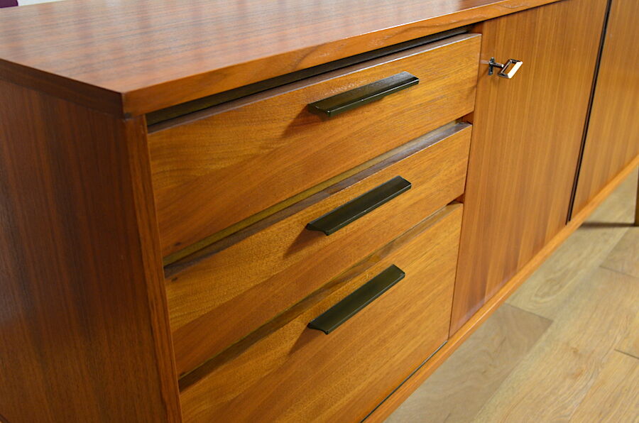 Scandinavian design row Walnut vintage 1960