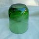 Vintage glasses in slightly bulled green glass