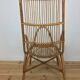 50s rattan chair, high-back basket