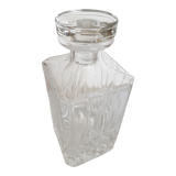 Whisky decanter, diamond-cut glass, bottle, 60s