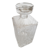 Carafe à whisky , en verre taillé losanges , flacon,  années 60