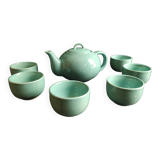 French vintage aquamarine tea set