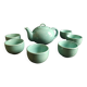 French vintage aquamarine tea set