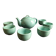 French vintage aquamarine tea set