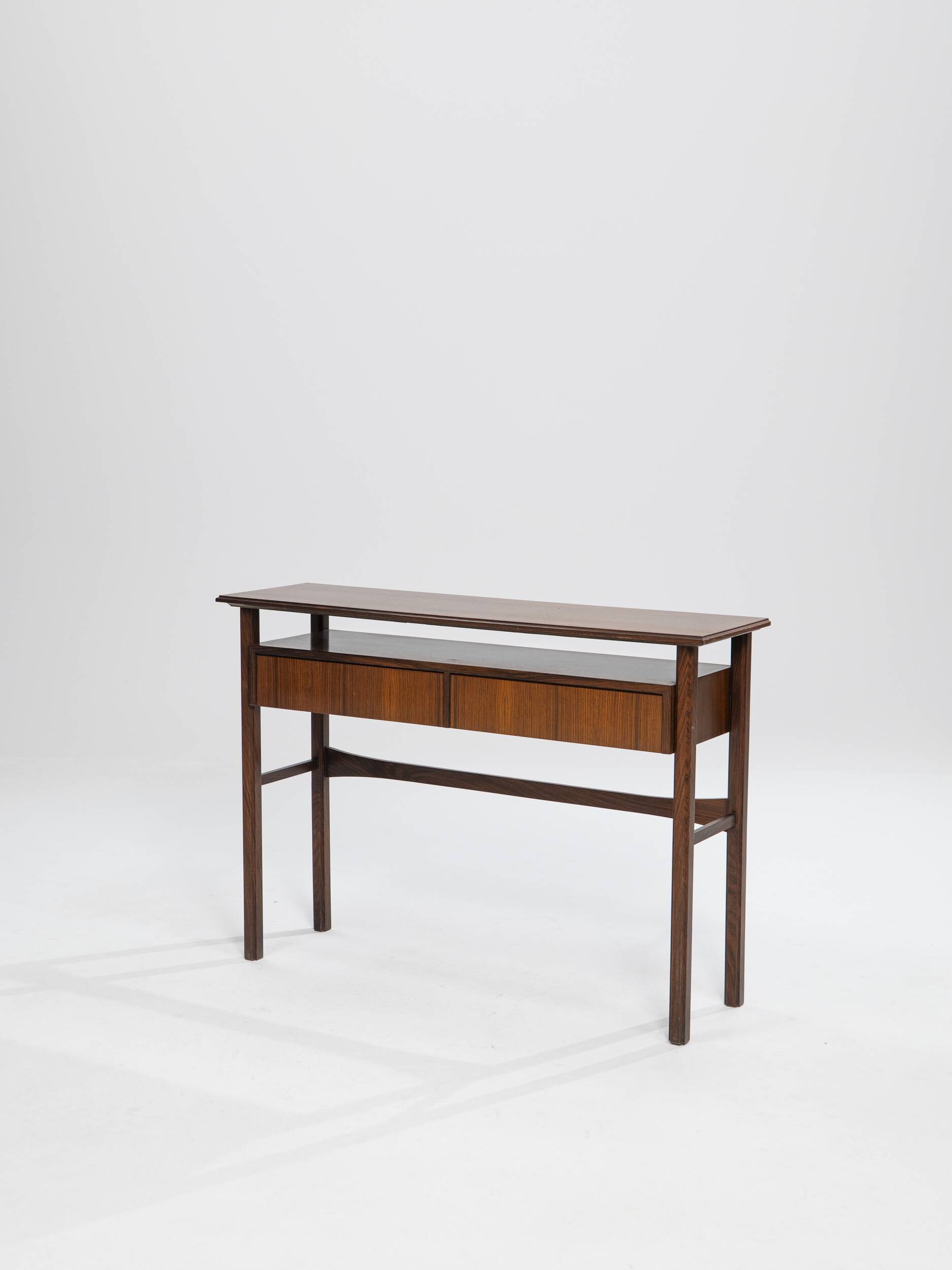Palisander Scandinavian two-drawer Console, Denmark, 1960s