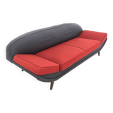 Scandinavian 2-seater leather sofa, Folke Jansson, SM Wincrantz Möbelin, Sweden, 1960