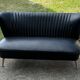 Mid-century sky black cocktail sofa, 1950s