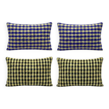 Set of 4 vintage kilim cushion covers 41x61 cm