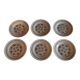 Series of six Pexonne earthenware dessert plates model Algiers