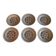 Series of six Pexonne earthenware dessert plates model Algiers
