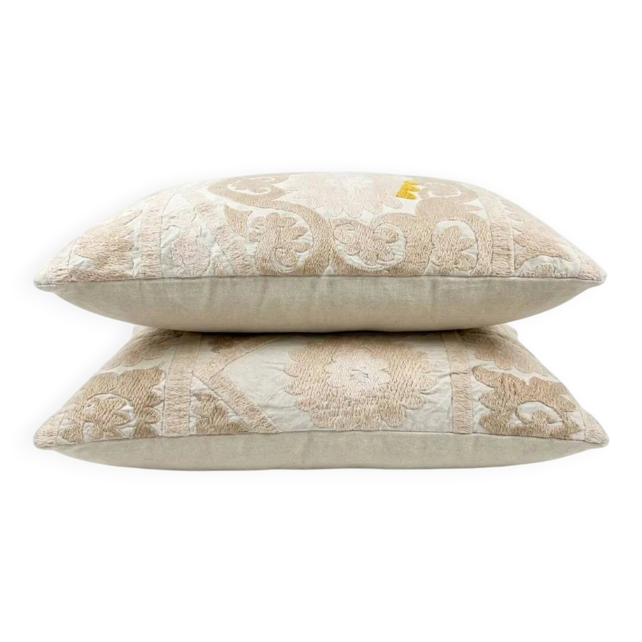 Set of 2 vintage embroidered cushion covers 41x56 cm
