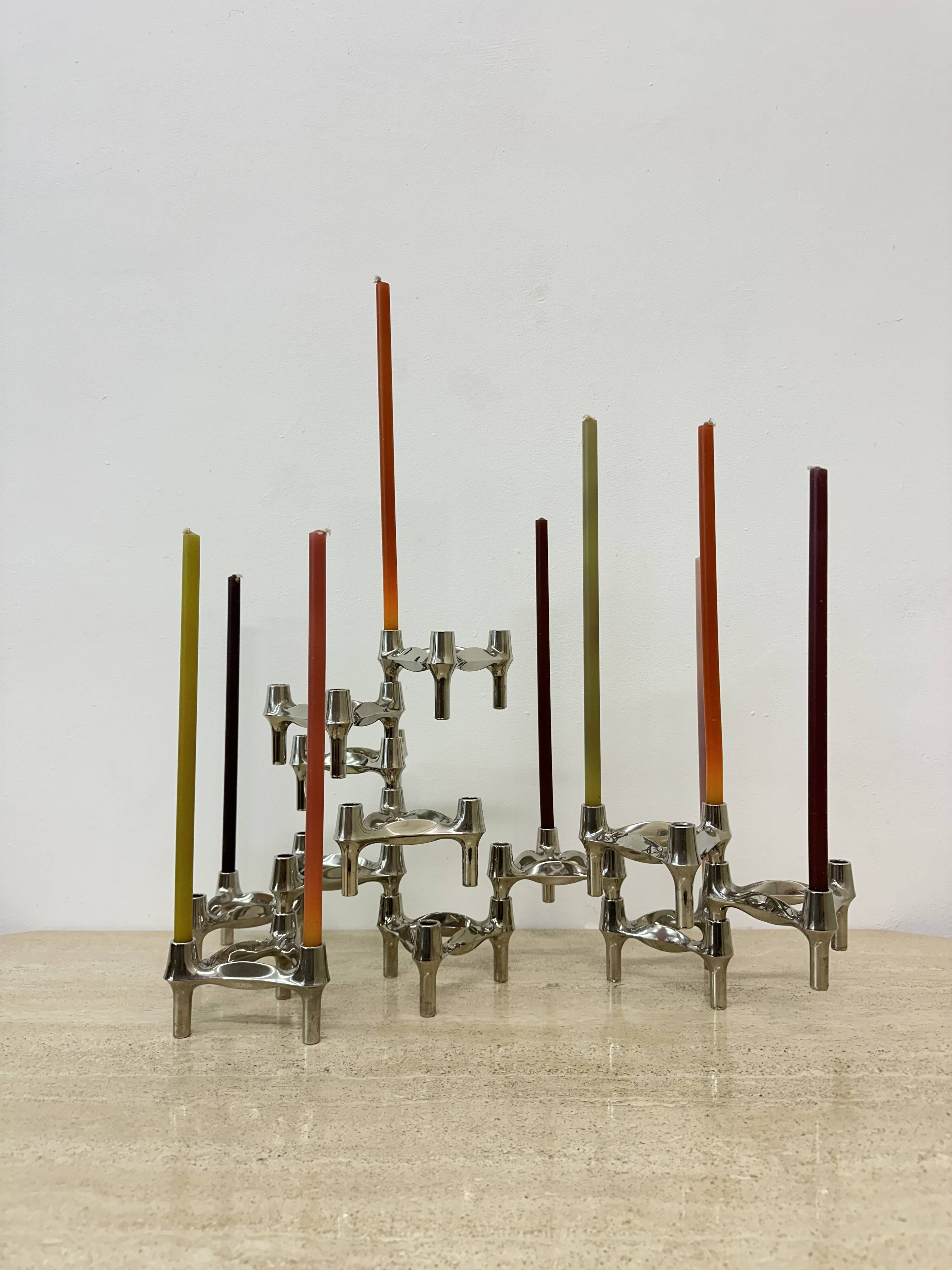 Large XL Candlestick by Fritz Nagel & Ceasar Stoffi and manufactured by BMF 1960’s nagelkandelaar