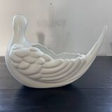 Large white bird planter