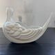 Large white bird cache pot