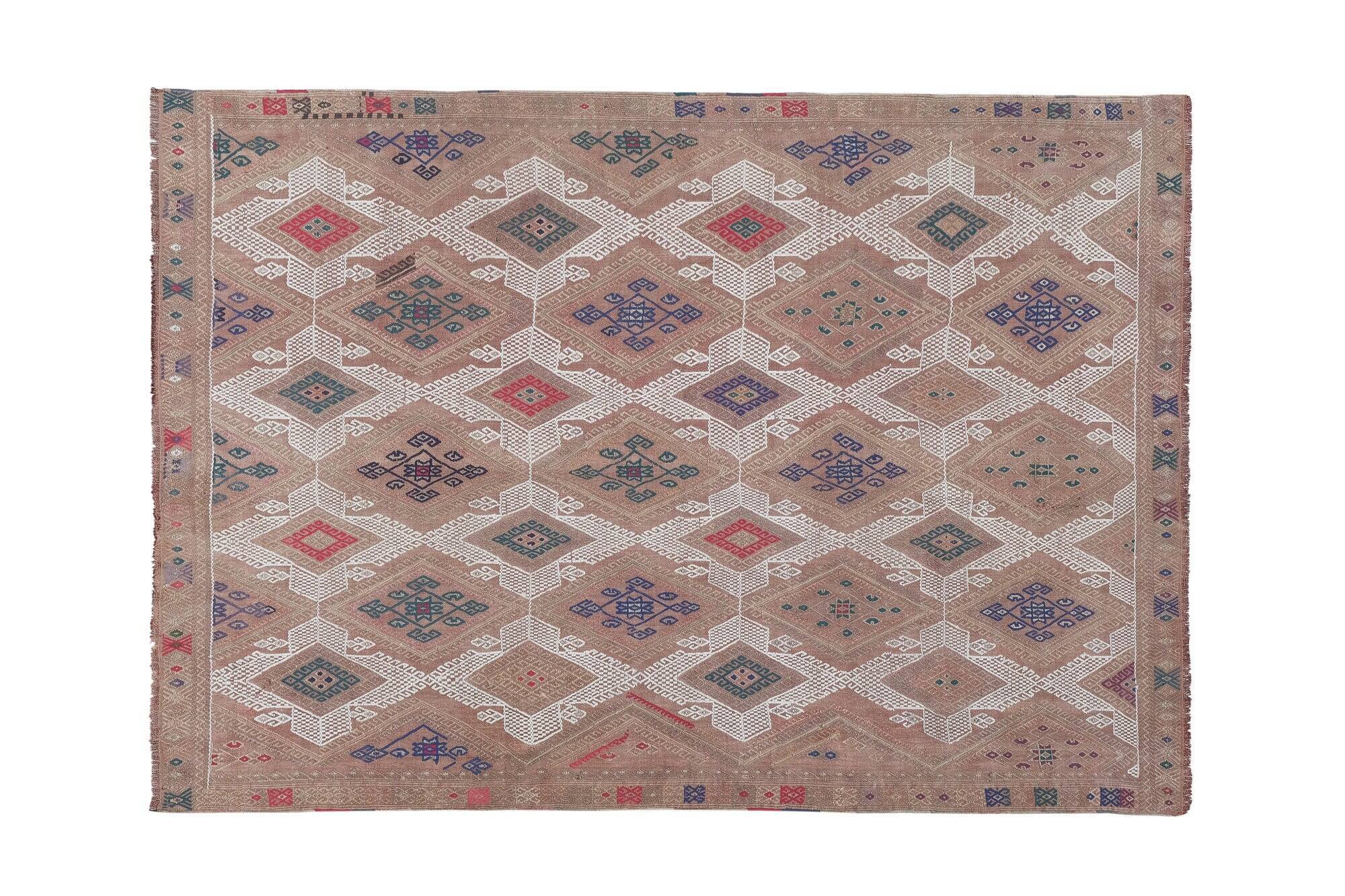 Tapis Kilim turc vintage tissé main