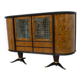 Paolo Buffa Mid-Century Modern Italian Mahogany and Walnut Bar Cabinet, 50