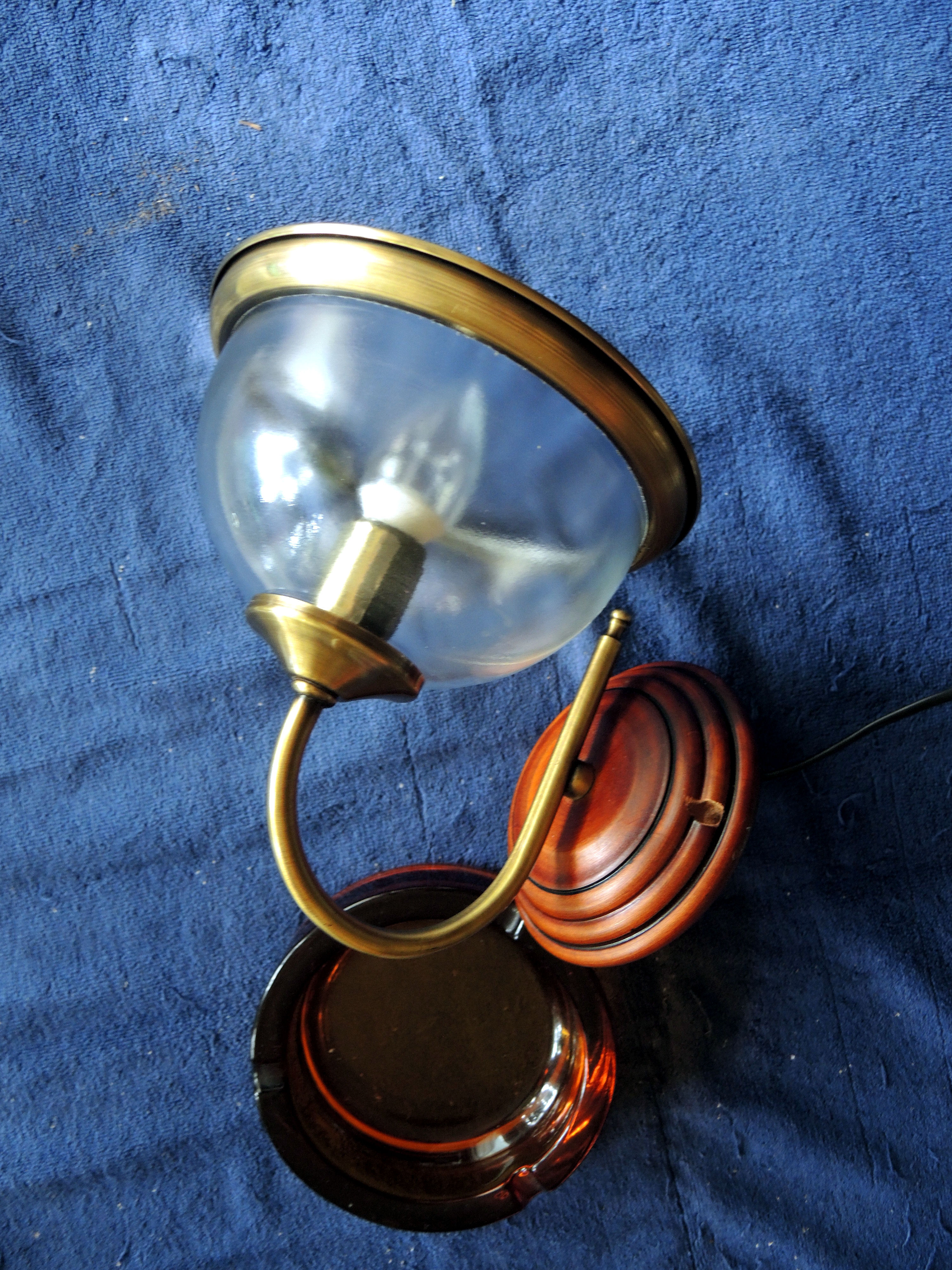 Glass sconce brass gold