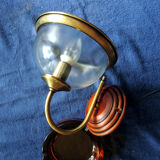 Glass sconce brass gold