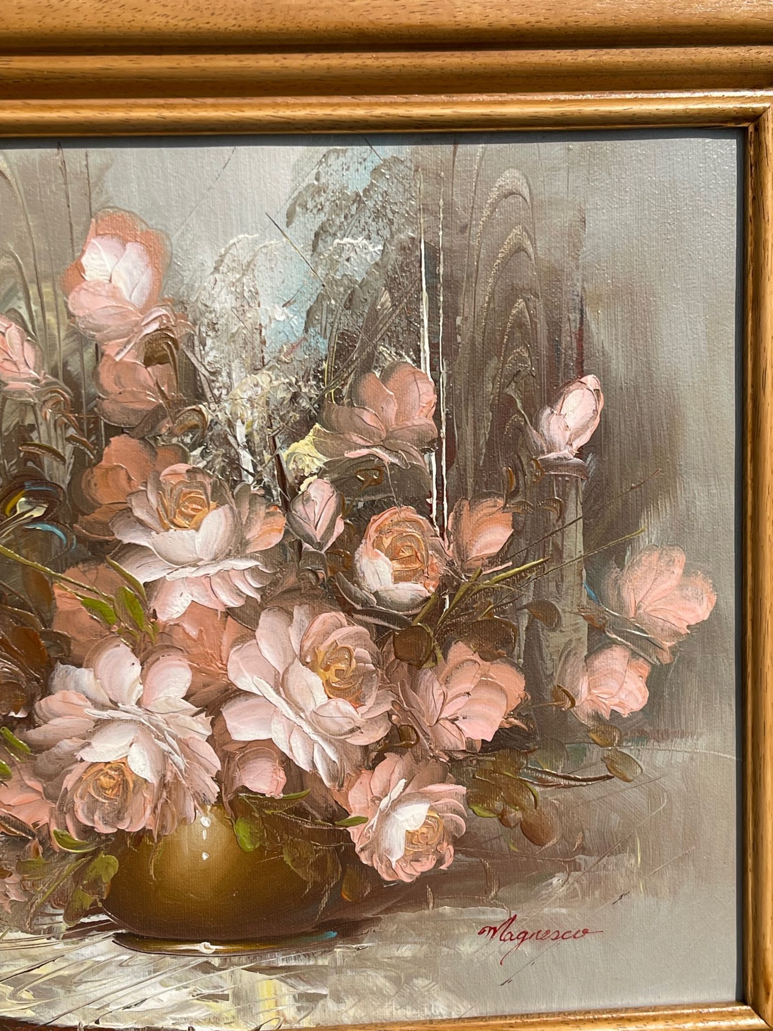 Tableau bouquet of flowers magnesco