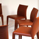 Lot of 8 leather chairs by Mario Bellini for B&B Italia