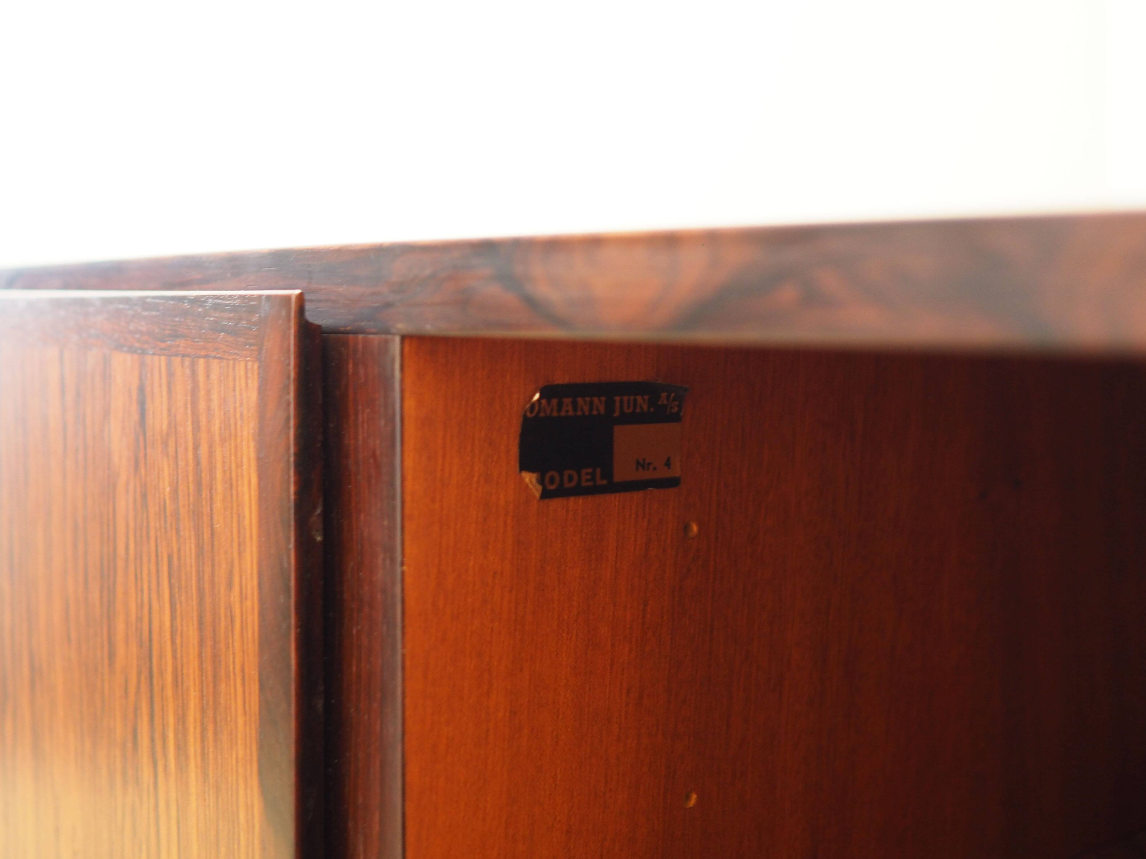Rosewood cabinet, Danish design, 1970s, manufacture: Omann Jun