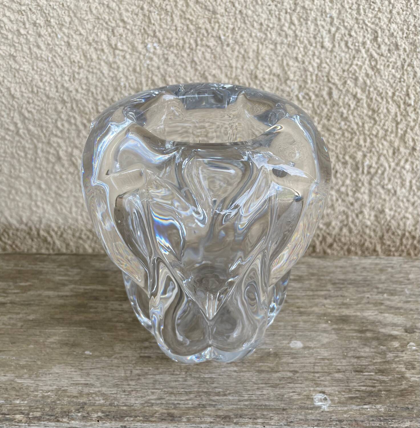Val Saint Lambert: crystal vase stamped around 1960