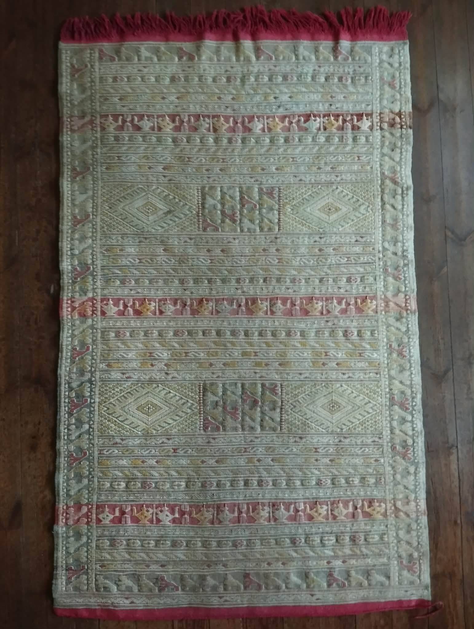 Handmade Berber Kilim Zemmour 187x115cm