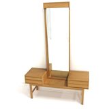 Scandinavian "silhouette" mirror in oak, Sweden, 1960