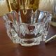 Vintage orrefors small crystal corona bowl , design by lars hellsten, sweden 1970s