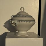 Covered soup tureen or vegetable dish in Saint Amand earthenware H29 D28