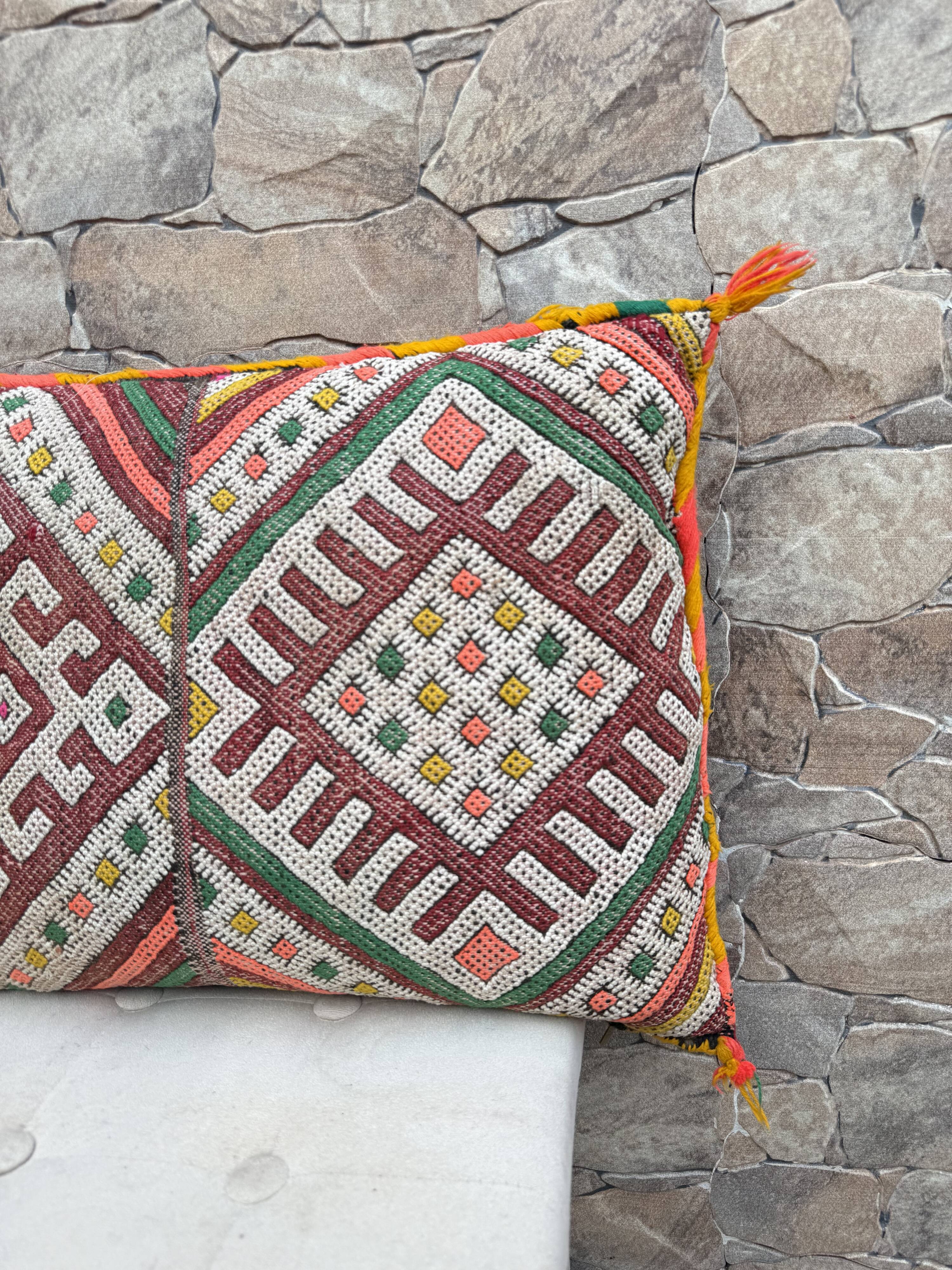 Moroccan pillowcase, Berber cushion cover, woven pillowcase